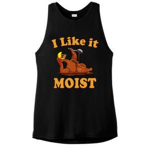 I Like It Moist Funny Thanksgiving Foods Family Group Set Ladies PosiCharge Tri-Blend Wicking Tank