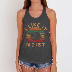 I Like It Moist Thanksgiving Costume Turkey Day Gift Leg Day Women's Knotted Racerback Tank