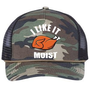 I Like It Moist Funny Thanksgiving Cool Gift Retro Rope Trucker Hat Cap