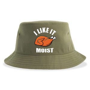 I Like It Moist Funny Thanksgiving Cool Gift Sustainable Bucket Hat