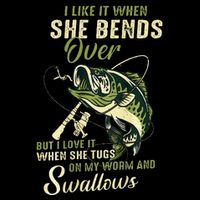 I Like It When She Bends Over But I Love It Flat Bill Trucker Hat