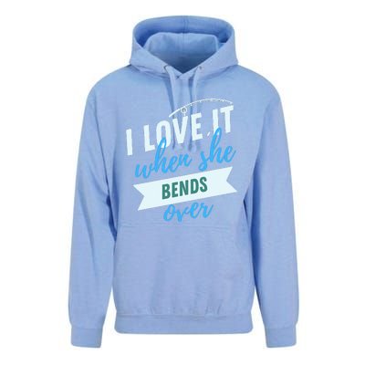 I Love It When She Bends Over Fishing Unisex Surf Hoodie