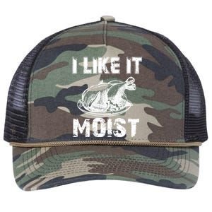 I Like It Moist Funny Turkey Funny Gift Retro Rope Trucker Hat Cap