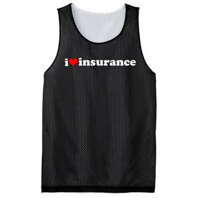 I Love Insurance Mesh Reversible Basketball Jersey Tank