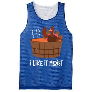 I Like It Moist Funny Thanksgiving Turkey Leg Day Gift Mesh Reversible Basketball Jersey Tank