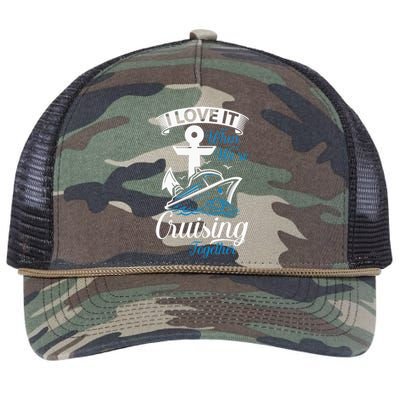 I Love It When We're Cruising Together Cruise Ocean Sail Retro Rope Trucker Hat Cap