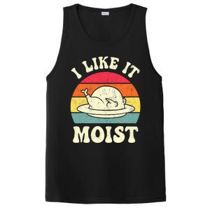 I Like It Moist Funny Thanksgiving Turkey Leg Day PosiCharge Competitor Tank