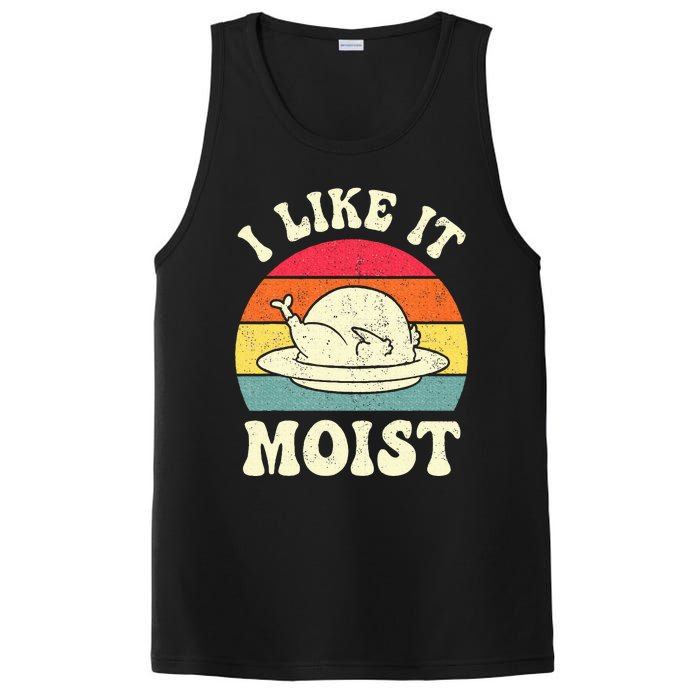 I Like It Moist Funny Thanksgiving Turkey Leg Day PosiCharge Competitor Tank