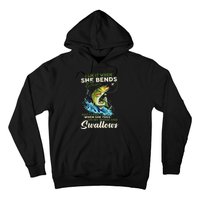 I Like It When She Bends Over Fishing Fisherman Fish Vintage Hoodie