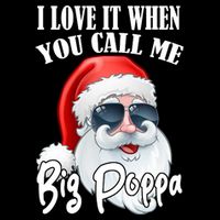 I Love It When You Call Me Big Poppa Funny Santa Claus Flatbill Hat