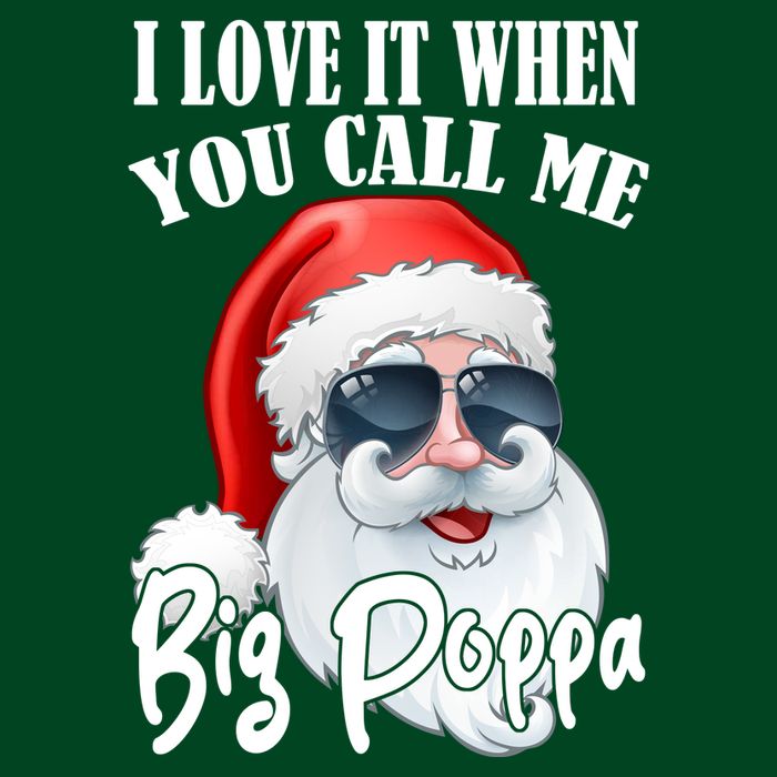 I Love It When You Call Me Big Poppa Funny Santa Claus T-Shirt