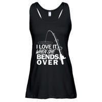 I Love It When She Bends Over Funny Fishing Ladies Essential Flowy Tank