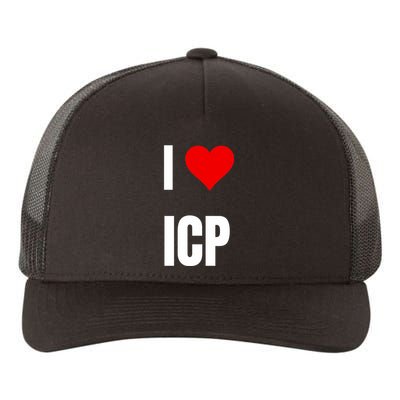 I Love Icp . Crypto Saying For The Blockchain And Token Nerd Yupoong Adult 5-Panel Trucker Hat