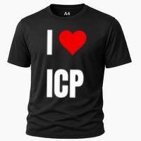 I Love Icp . Crypto Saying For The Blockchain And Token Nerd Performance Shirt