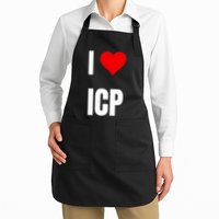 I Love Icp . Crypto Saying For The Blockchain And Token Nerd Apron