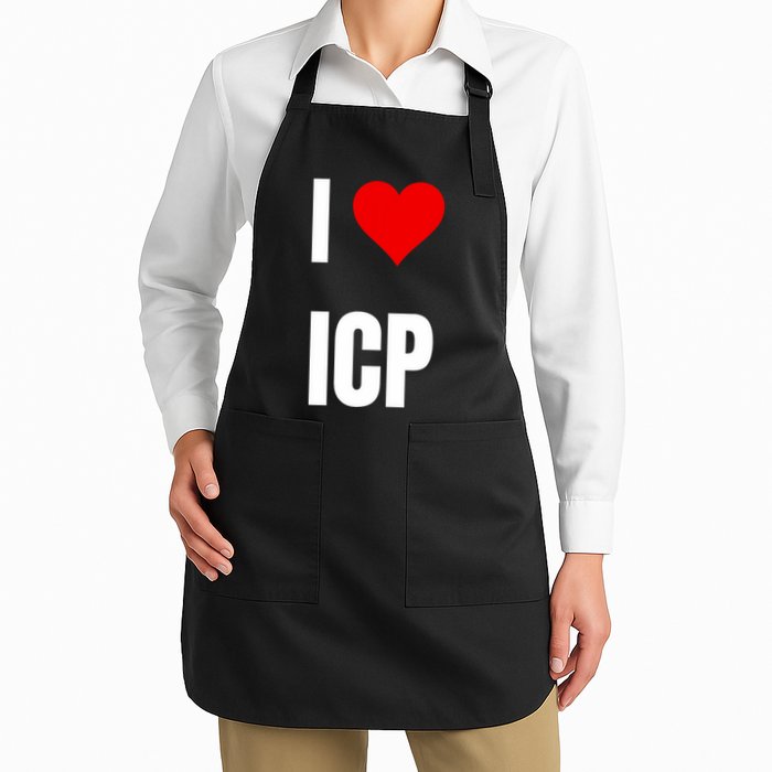 I Love Icp . Crypto Saying For The Blockchain And Token Nerd Apron