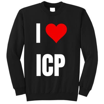 I Love Icp . Crypto Saying For The Blockchain And Token Nerd Sweatshirt