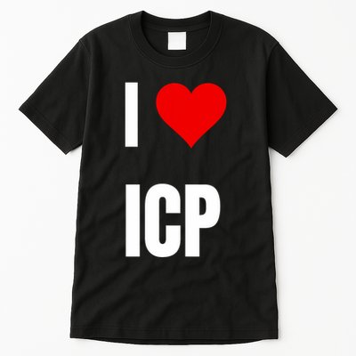 I Love Icp . Crypto Saying For The Blockchain And Token Nerd Tall T-Shirt