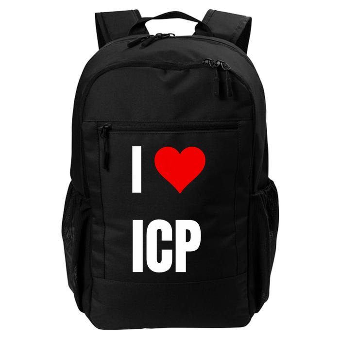 I Love Icp . Crypto Saying For The Blockchain And Token Nerd Daily Commute Backpack