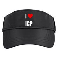 I Love Icp . Crypto Saying For The Blockchain And Token Nerd Adult Drive Performance Visor