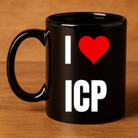 I Love Icp . Crypto Saying For The Blockchain And Token Nerd 11oz C Handle Ceramic Mug