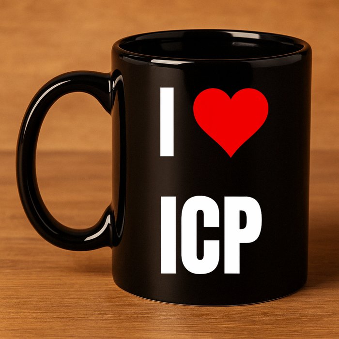 I Love Icp . Crypto Saying For The Blockchain And Token Nerd 11oz C Handle Ceramic Mug