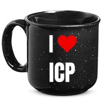 I Love Icp . Crypto Saying For The Blockchain And Token Nerd 15oz Campfire Ceramic Mug