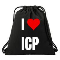 I Love Icp . Crypto Saying For The Blockchain And Token Nerd Drawstring Bag