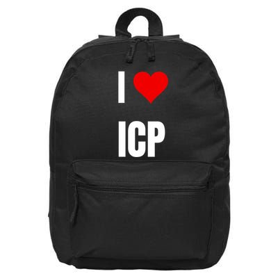 I Love Icp . Crypto Saying For The Blockchain And Token Nerd 16 in Basic Backpack