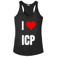 I Love Icp . Crypto Saying For The Blockchain And Token Nerd Ladies PosiCharge Competitor Racerback Tank