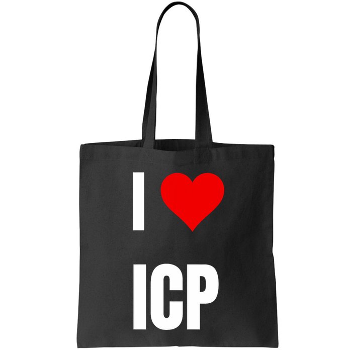 I Love Icp . Crypto Saying For The Blockchain And Token Nerd Bag