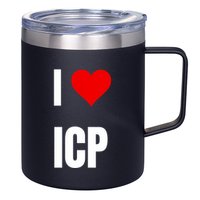 I Love Icp . Crypto Saying For The Blockchain And Token Nerd 12oz Stainless Steel Coffee Mug