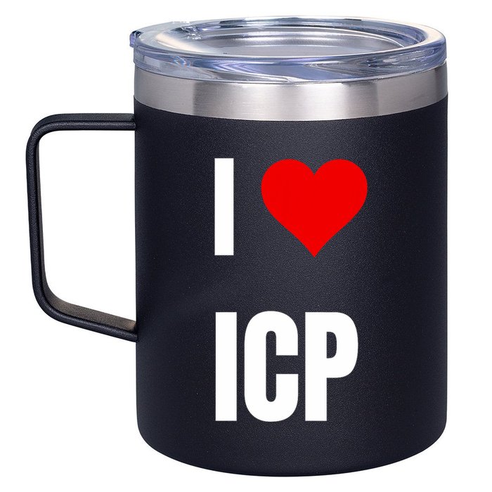 I Love Icp . Crypto Saying For The Blockchain And Token Nerd 12oz Stainless Steel Coffee Mug