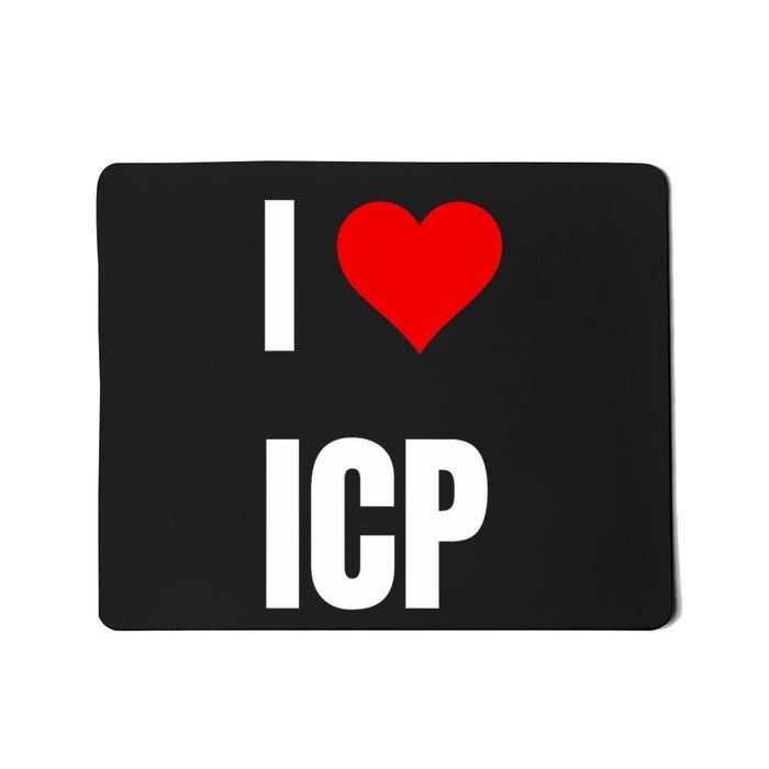 I Love Icp . Crypto Saying For The Blockchain And Token Nerd Mousepad