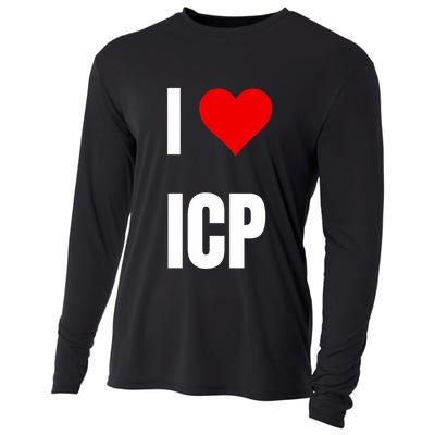I Love Icp . Crypto Saying For The Blockchain And Token Nerd Cooling Performance Long Sleeve Crew