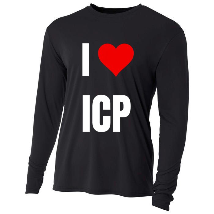 I Love Icp . Crypto Saying For The Blockchain And Token Nerd Cooling Performance Long Sleeve Crew