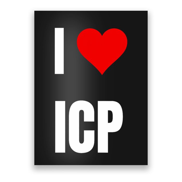 I Love Icp . Crypto Saying For The Blockchain And Token Nerd Poster