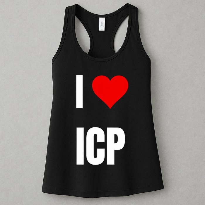 I Love Icp . Crypto Saying For The Blockchain And Token Nerd Womens Tank Top