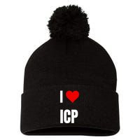 I Love Icp . Crypto Saying For The Blockchain And Token Nerd Pom Pom 12in Knit Beanie
