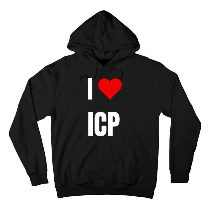 I Love Icp . Crypto Saying For The Blockchain And Token Nerd Tall Hoodie