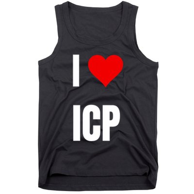 I Love Icp . Crypto Saying For The Blockchain And Token Nerd Tank Top
