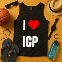 I Love Icp . Crypto Saying For The Blockchain And Token Nerd Tank Top