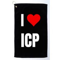 I Love Icp . Crypto Saying For The Blockchain And Token Nerd Golf Towel