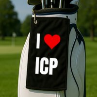 I Love Icp . Crypto Saying For The Blockchain And Token Nerd Golf Towel