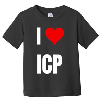 I Love Icp . Crypto Saying For The Blockchain And Token Nerd Toddler T-Shirt