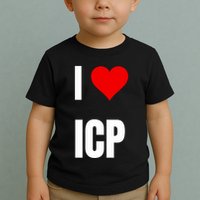 I Love Icp . Crypto Saying For The Blockchain And Token Nerd Toddler T-Shirt