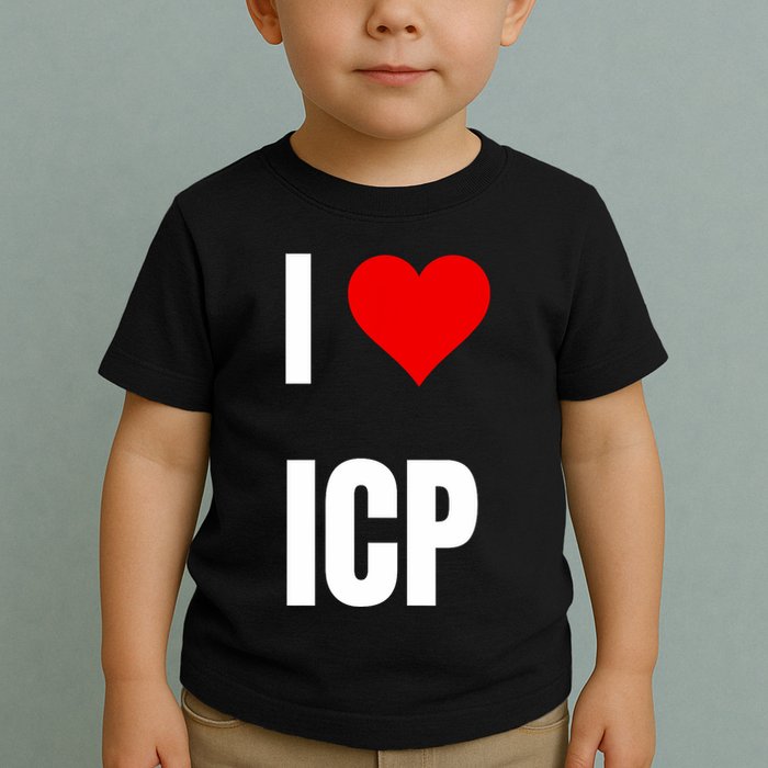 I Love Icp . Crypto Saying For The Blockchain And Token Nerd Toddler T-Shirt