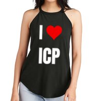 I Love Icp . Crypto Saying For The Blockchain And Token Nerd Women's Perfect Tri Rocker Tank