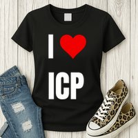 I Love Icp . Crypto Saying For The Blockchain And Token Nerd Womens T-Shirt