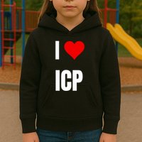 I Love Icp . Crypto Saying For The Blockchain And Token Nerd Kids Hoodie